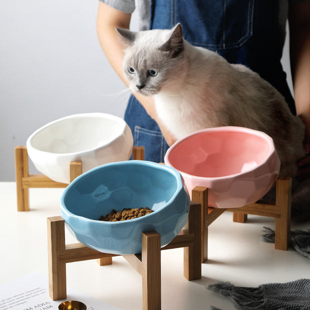 Pet bowl oblique mouth cat bowl food bowl dog bowl method bucket food bowl