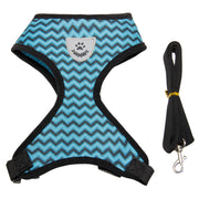 Pet Wave Pattern Traction Reflective Chest Harness